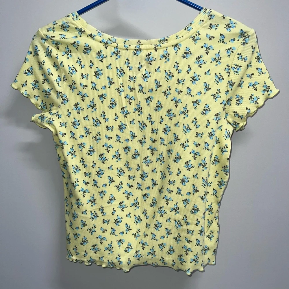 Girls Justice Prairie Style Top With Lettuce Cut Sleeves